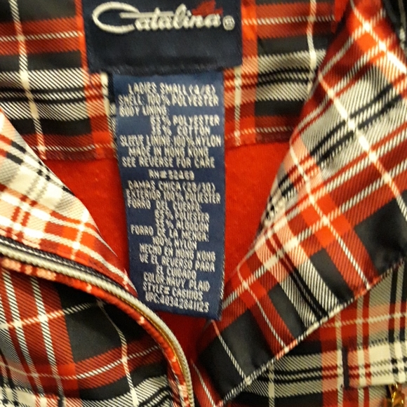 Plaid lightweight lined jacket zip front - Picture 4 of 4